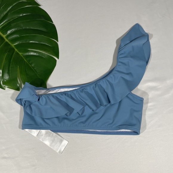 NEW Billabong [ Girls 14‎ ] Sol Searcher One Shoulder Bikini Top Periwinkle - Picture 6 of 11